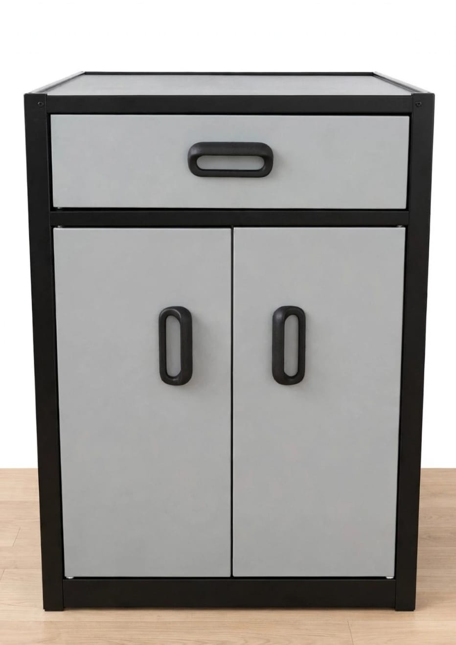 Gabinete metálico con cajón beige - vista frontal