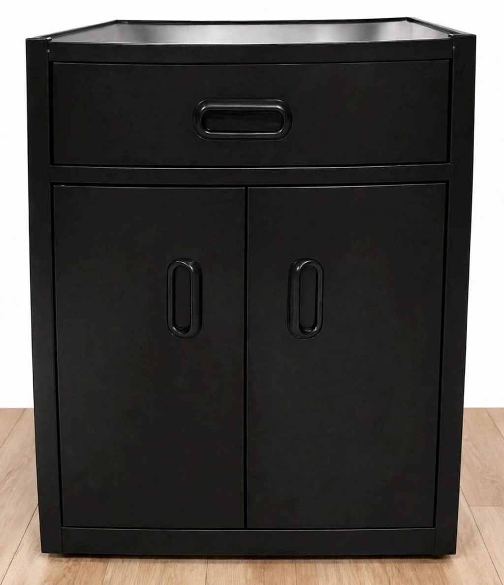 Gabinete metálico con cajón rojo - vista frontal