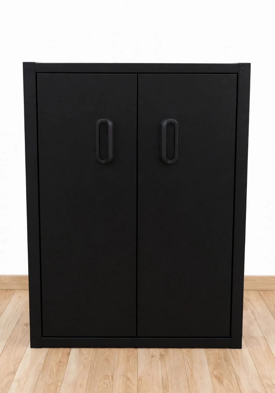 Gabinete metálico beige con llave